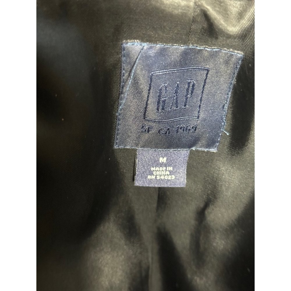 GAP Double Breasted Women's Peacoat Wool Blend Black size Medium EUC - Picture 7 of 9